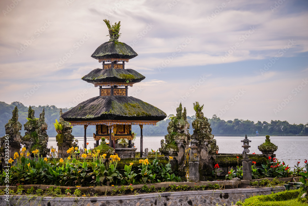 Ulun Danu Beratan Temple. Beautiful sunrise on the island of Bali, Indonesia Ulun Danu Beratan Temple. Beautiful sunrise on the island of Bali, Indonesia