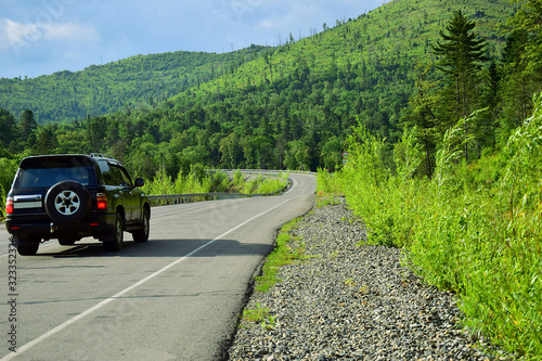Car on the road. 