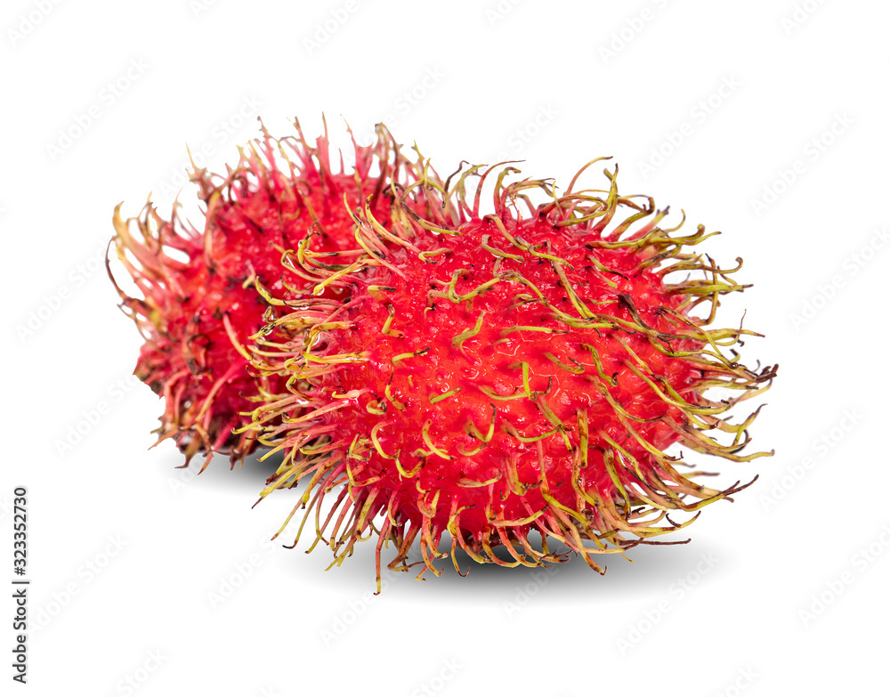 Fototapeta premium rambutan sweet delicious fruit isolated on white background