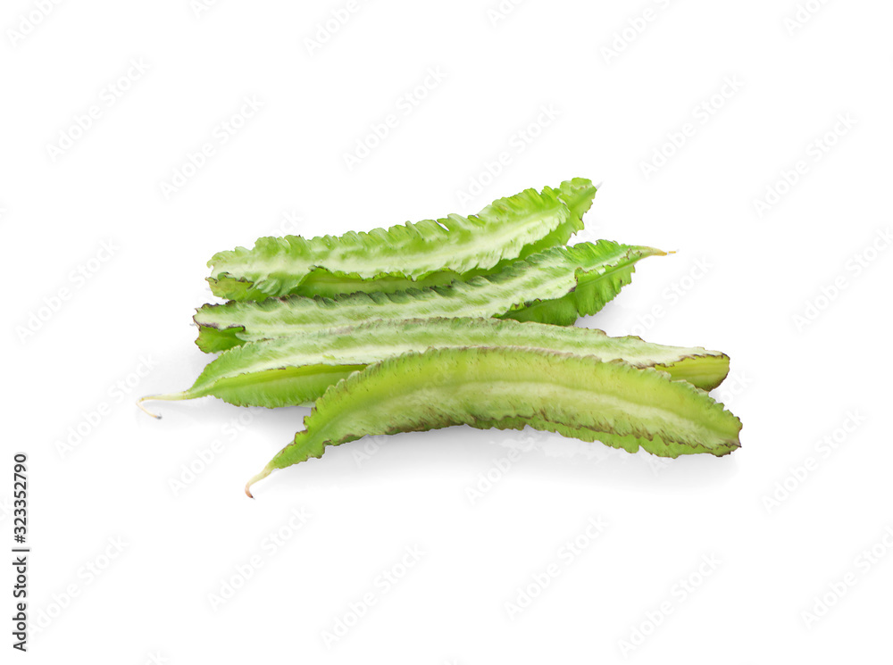 winged bean on white background. winged bean on white background.