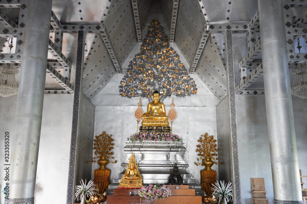 View of Buddha Statue at Metta Buddharam Temple in Gaya,India