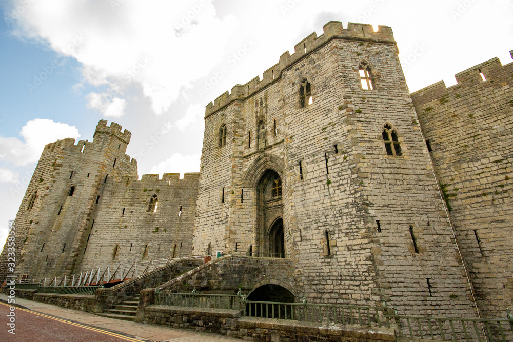 Entrance Gate to Caernarfon Castle in Wales
