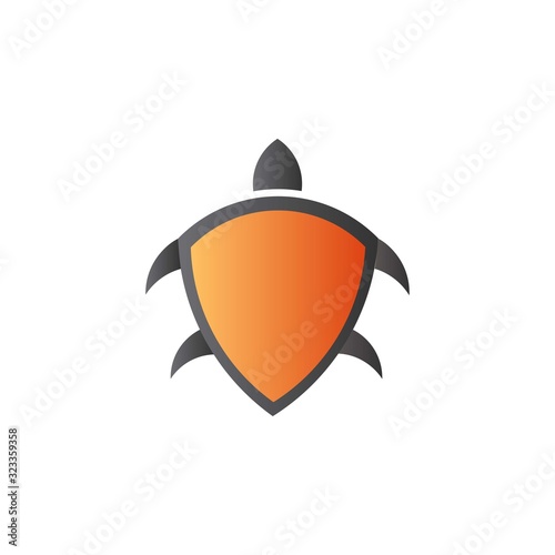 Turtle logo Illustrations concept with golden ration