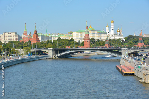 Russia. Moscow. View of the Kremlin and the Moscow river