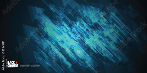 Arrows move up abstract vector blue background