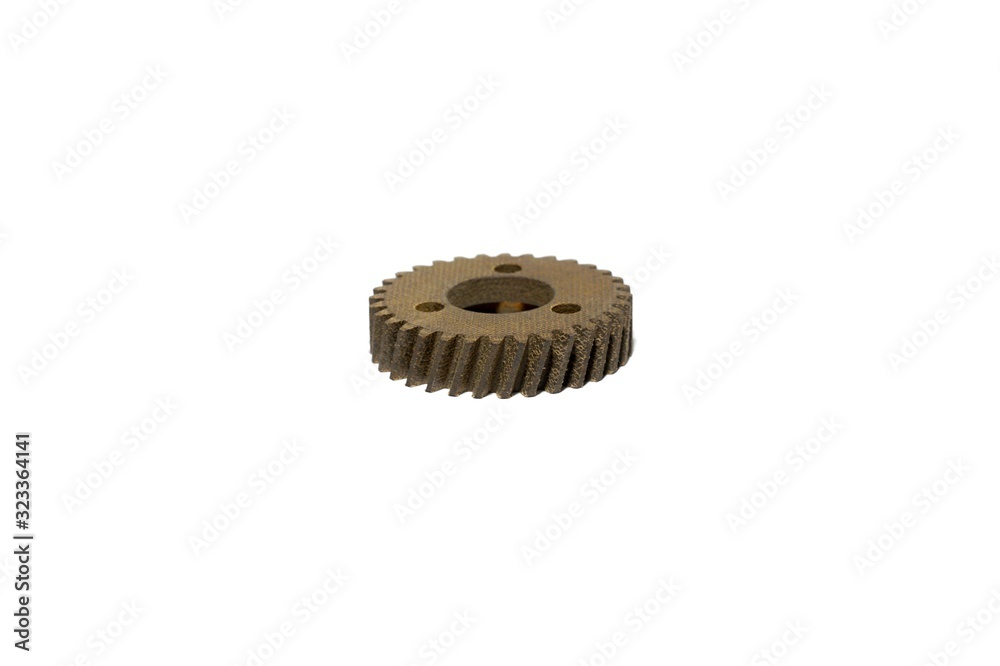Close up a oblique wooden gear for parts of vintage machines. Close up a oblique wooden gear for parts of vintage machines.