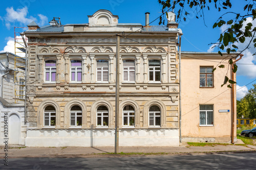 Pskov  an old apartment building on Leon Pozemsky street