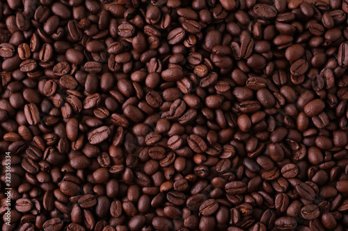 closeup coffee beans background backdrop © tantafoto
