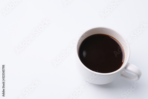 white cup coffee  isolated on white background