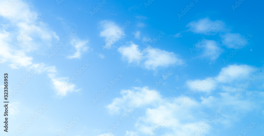 Fototapeta premium blue sky with beautiful natural white clouds