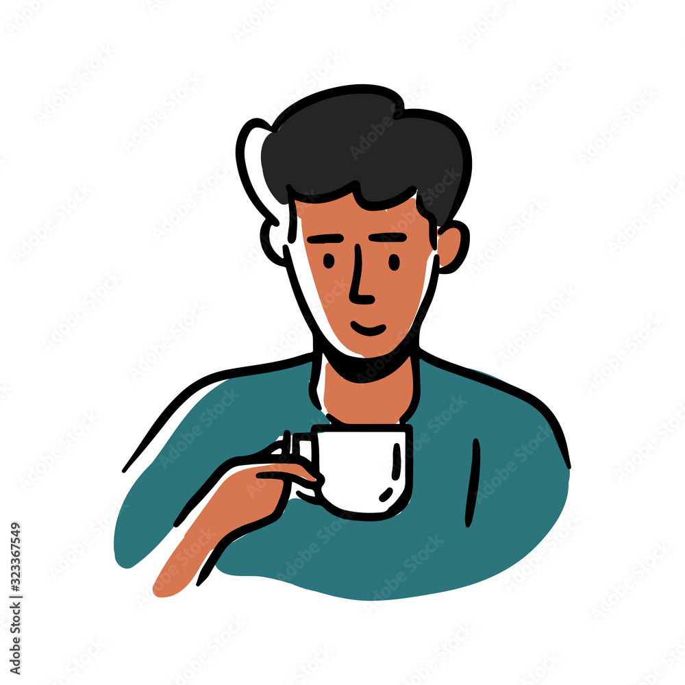 Man people avatar, isolated on white background. hand drawn line art cartoon vector illustration. Man people avatar, isolated on white background. hand drawn line art cartoon vector illustration.