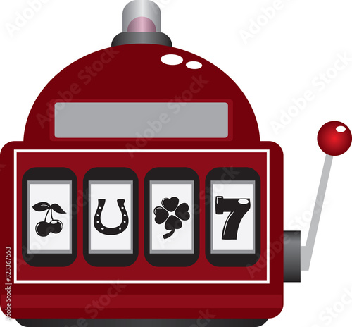 Slot machine scoreboard in casino
