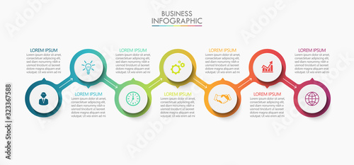 Business data visualization. timeline infographic icons designed for abstract background template milestone element modern diagram process technology digital marketing data presentation chart Vector