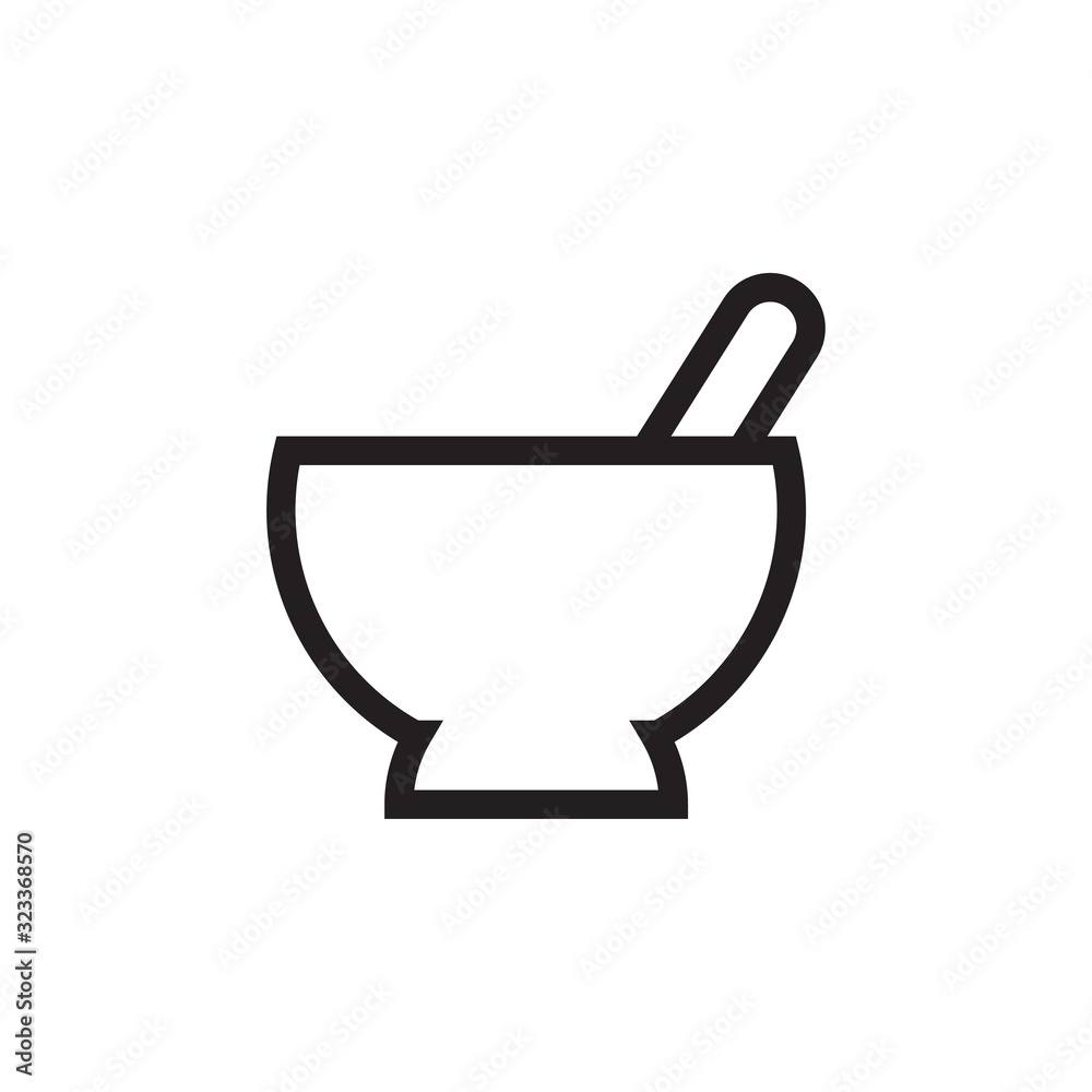 Vecteur Stock pestle and mortar icon icon design template. Trendy style, vector eps 10 Adobe Stock