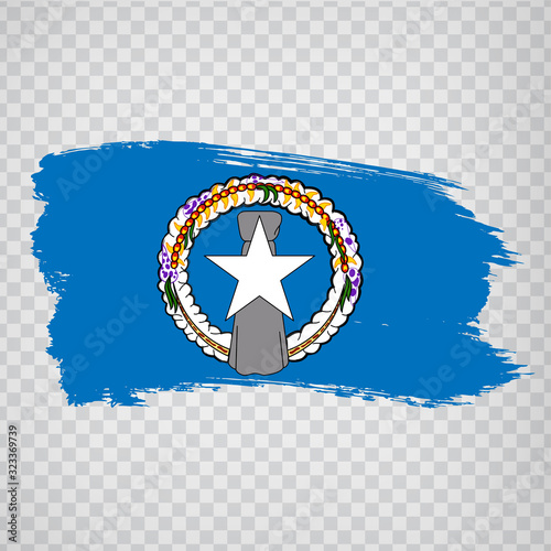 Canvas Print Flag of Northern Mariana Islands from brush strokes