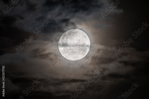 Full moon amongst the clouds