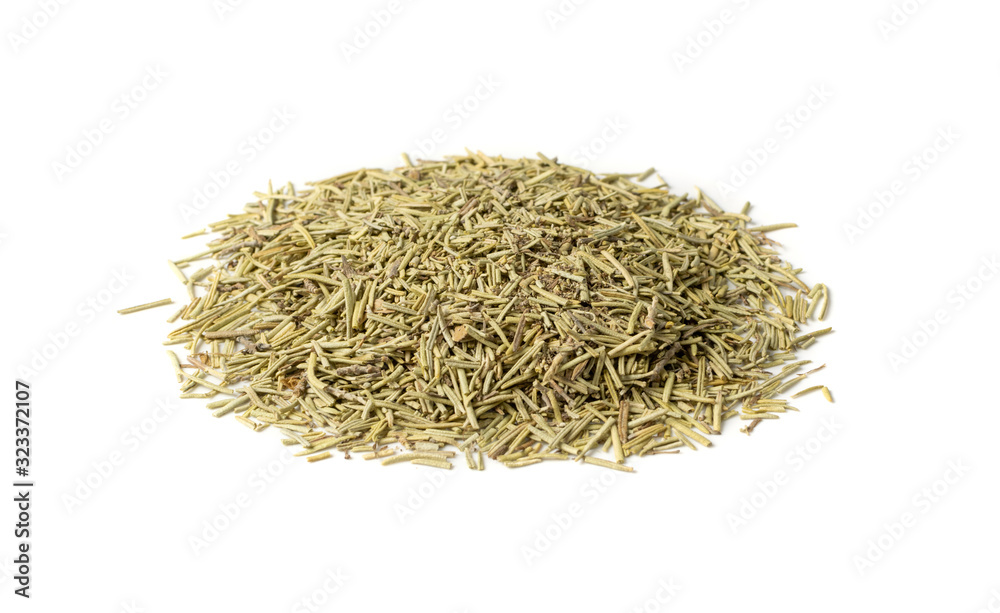 Round Pile of Dry Rosemary Isolated on White Background Round Pile of Dry Rosemary Isolated on White Background