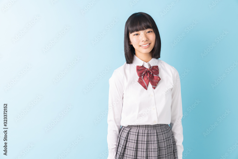 笑顔の女子学生 笑顔の女子学生