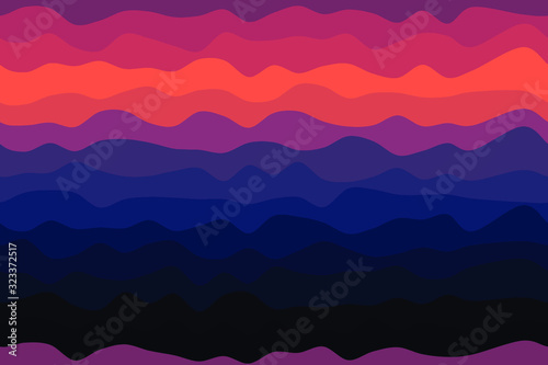 Abstract seamless vector background in the form of multi-colored waves. Can be used for dyeing fabrics, bedding, clothes, T-shirts or covers of books and brochures.