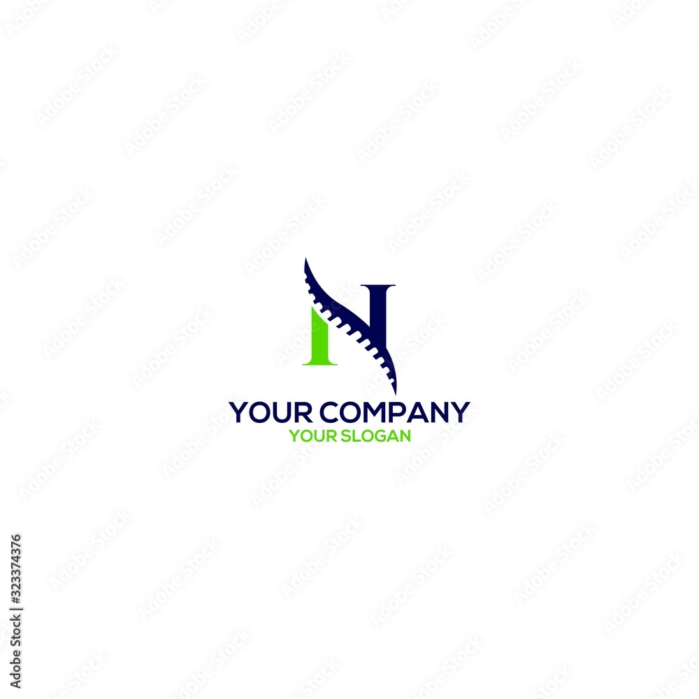N Chiropractic Logo Design Vector N Chiropractic Logo Design Vector