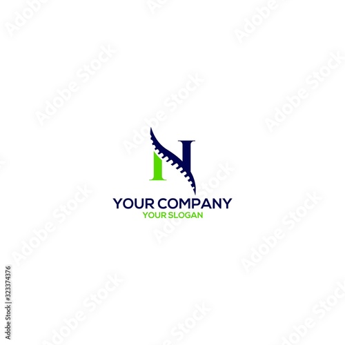 N Chiropractic Logo Design Vector