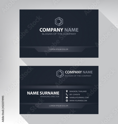 Wallpaper Mural Business card in modern style black gray white Torontodigital.ca