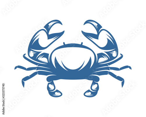 Crab logo vector design template, Silhouette Crab logo, Illustration