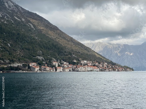 view of the bay in montenegro