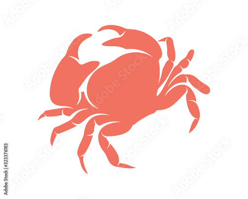 Crab logo vector design template, Silhouette Crab logo, Illustration