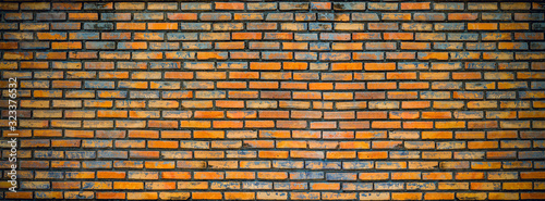 Old red bricks wall texture and background.