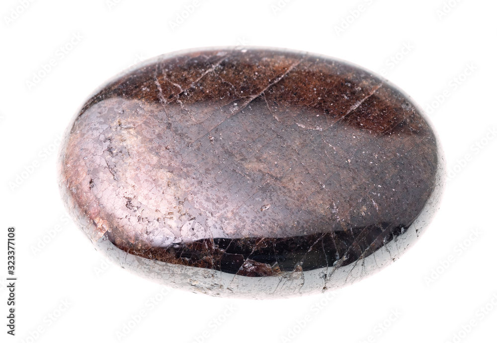 polished pyrope garnet gemstone cutout on white polished pyrope garnet gemstone cutout on white