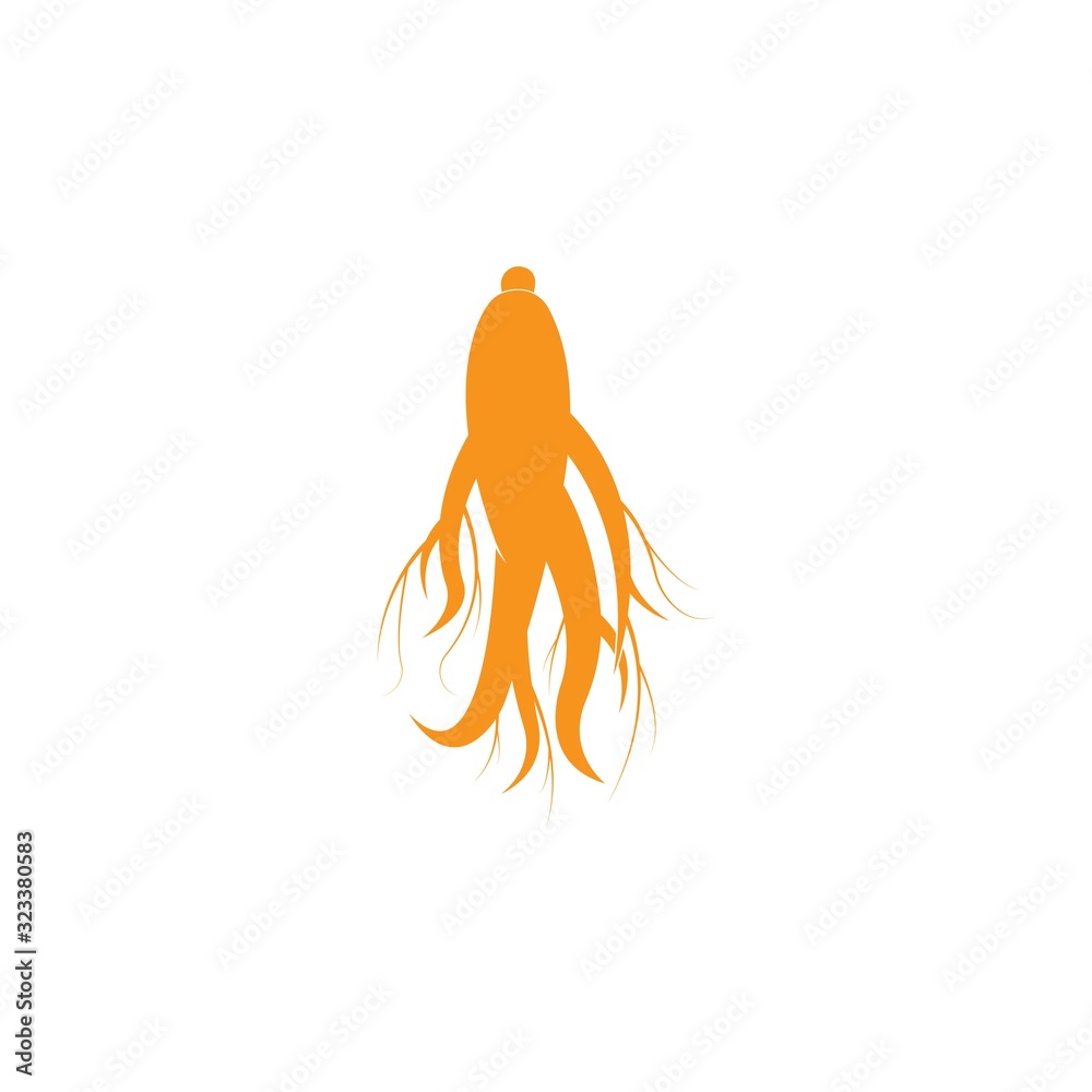 Obraz premium Ginseng vector icon
