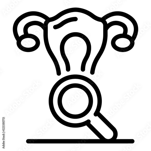 Gynecologist icon. Outline gynecologist vector icon for web design isolated on white background