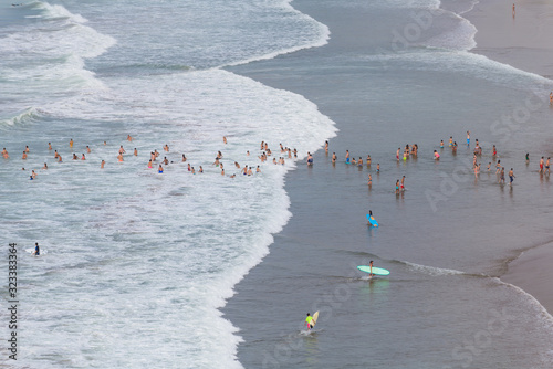 Incredible scenery of the beach of the Basque country. Northern spain photo