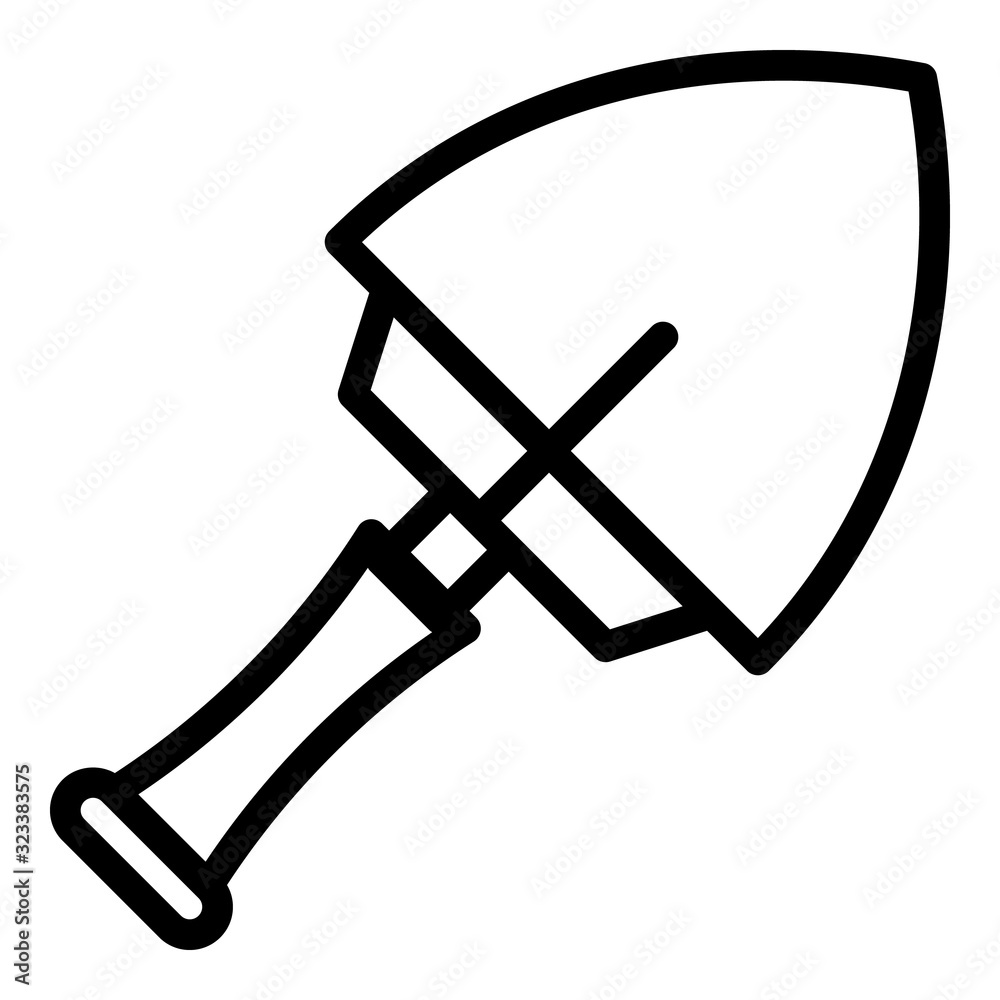 Instrument trowel icon. Outline instrument trowel vector icon for web design isolated on white background Instrument trowel icon. Outline instrument trowel vector icon for web design isolated on white background