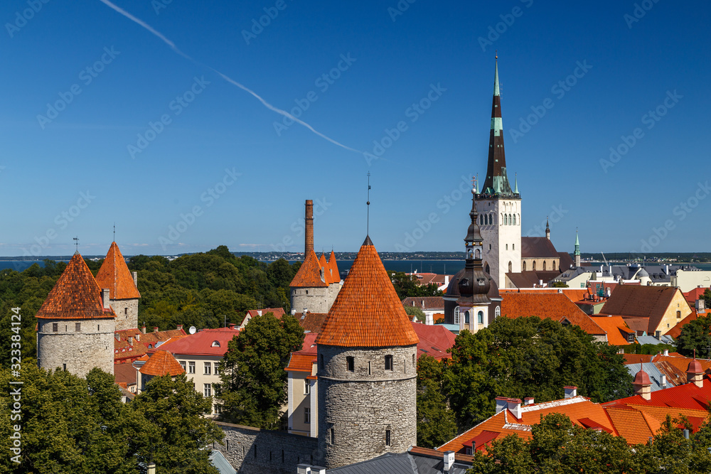 View to the medieval town of Tallinn, Estonia