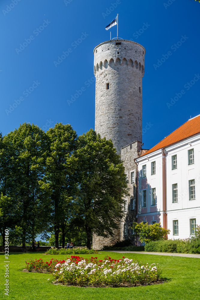 TALLINN / ESTONIA - AUGUST 2015: View to the medieval castle of Tallinn, Estonia TALLINN / ESTONIA - AUGUST 2015: View to the medieval castle of Tallinn, Estonia