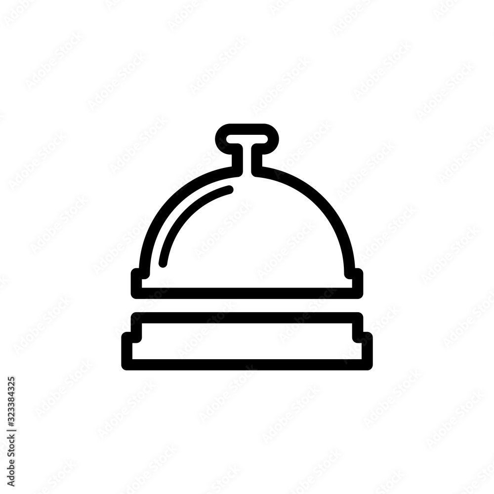 hotel bell lobby icon vector hotel bell lobby icon vector