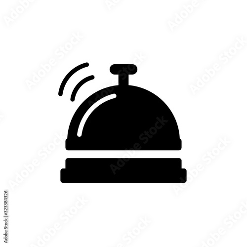 hotel bell lobby icon vector