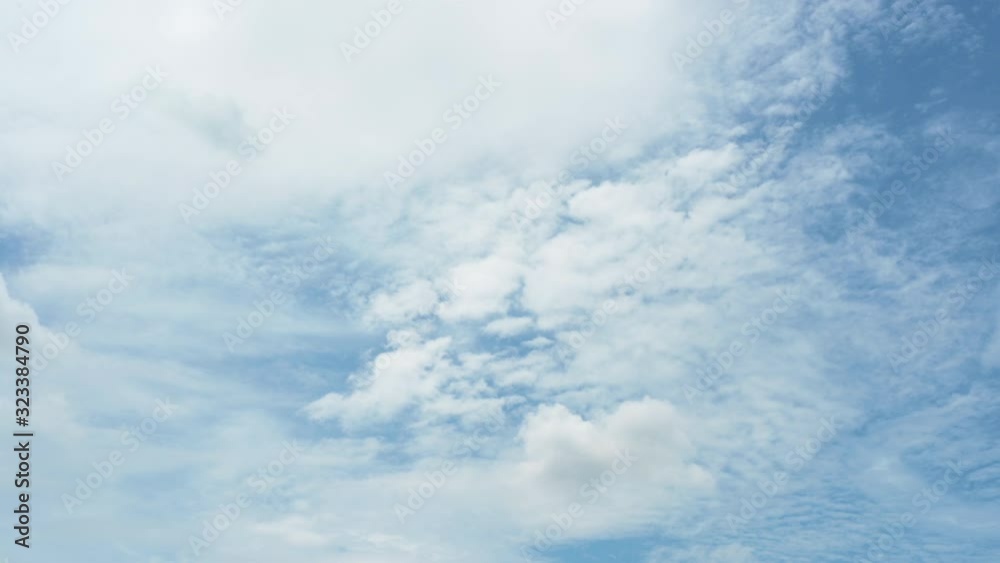 Blue sky and White cloud. clear blue sky with plain white cloud with 4k resolution.
