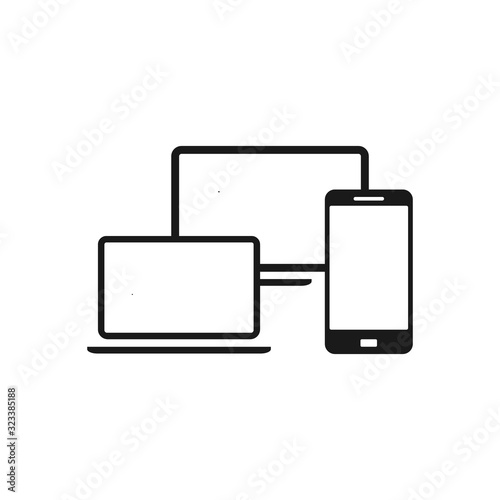 electronic devices vector icons flat design