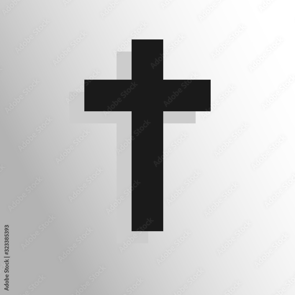 isolated cristian cross vector icon.