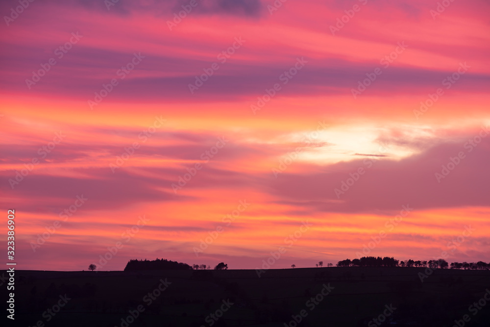 Stunning vibrant sunset colorful sky background Stunning vibrant sunset colorful sky background