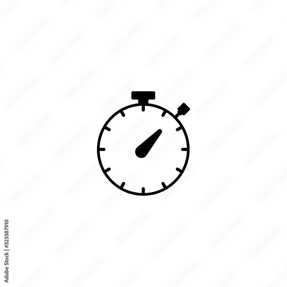 Stopwatch Vector Icon. Clock and Watch, Timer, Countdown Symbol. Stopwatch Vector Icon. Clock and Watch, Timer, Countdown Symbol.