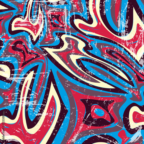 colorabstract ethnic pattern in graffiti style with elements of urban modern style bright quality illustration for your design