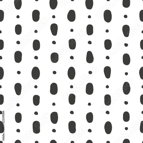 Circular abstract seamless patterns with spots and dots. Background for decoration, wrapping paper, Wallpaper, postcards and greetings. Minimalistic style two colors