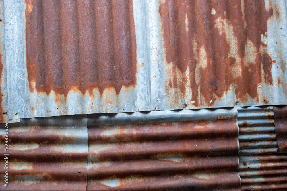 Old zinc and rust. Rust on old zinc background wall. Old zinc and rust. Rust on old zinc background wall.