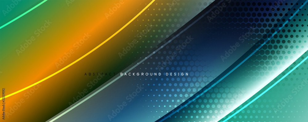 Shining glass abstract wave background. Dynamic motion line effect. Vector Illustration For Wallpaper, Banner, Background, Card, Book Illustration, landing page