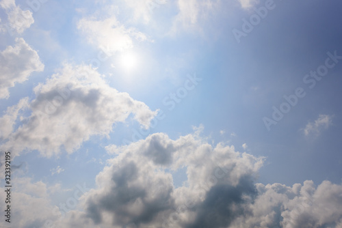 The nature of blue sky with cloud in the morning.