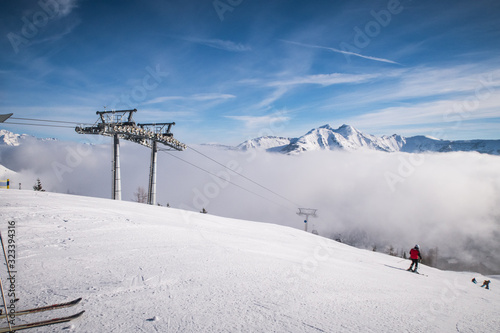 Skipiste Bergpanorama